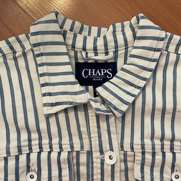 Chaps Striped Denim Jacket - Picture 4 of 16